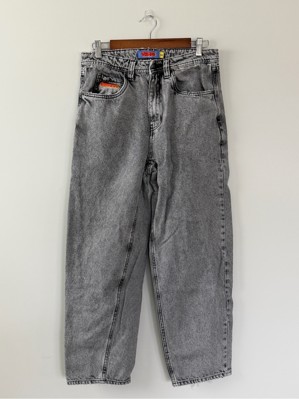 Empyre Baggy Gray Wash Jeans Size 28 Skater Y2K Streetwear Denim